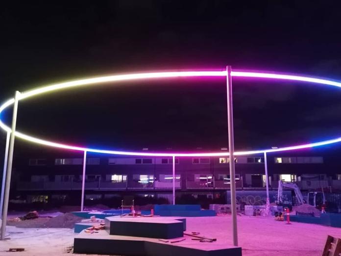 Lysinstallation hos Smedetoften